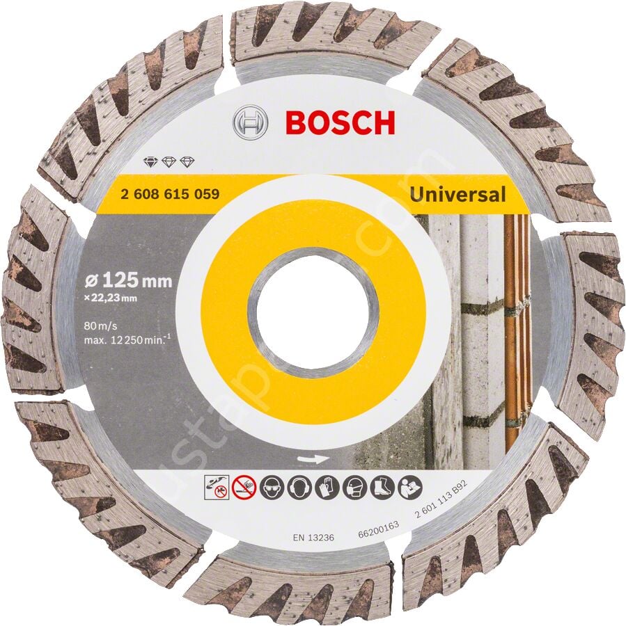 Bosch - Standard Seri Genel Yapı Malzemeleri İçin Elmas Kesme Diski 125 mm 10'lu Paket 2608615060